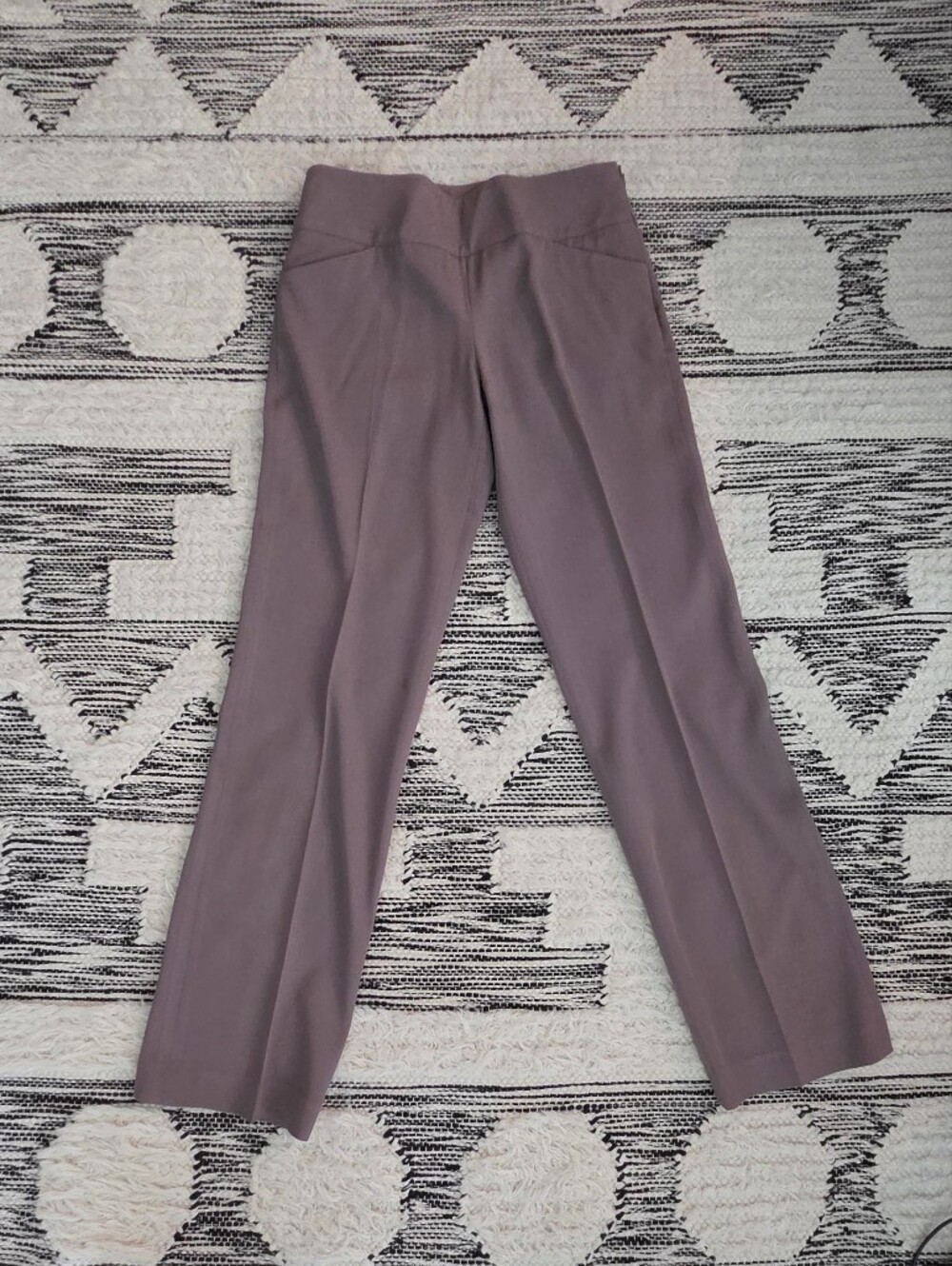 Armani Collezioni Taupe Ribbed Fabric Pants